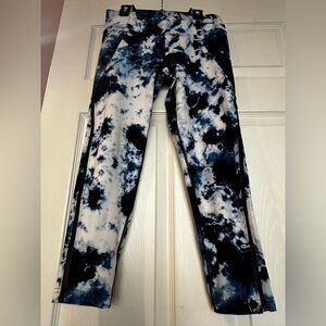 Betsey Johnson Blue and White Tie-Dye Leggings